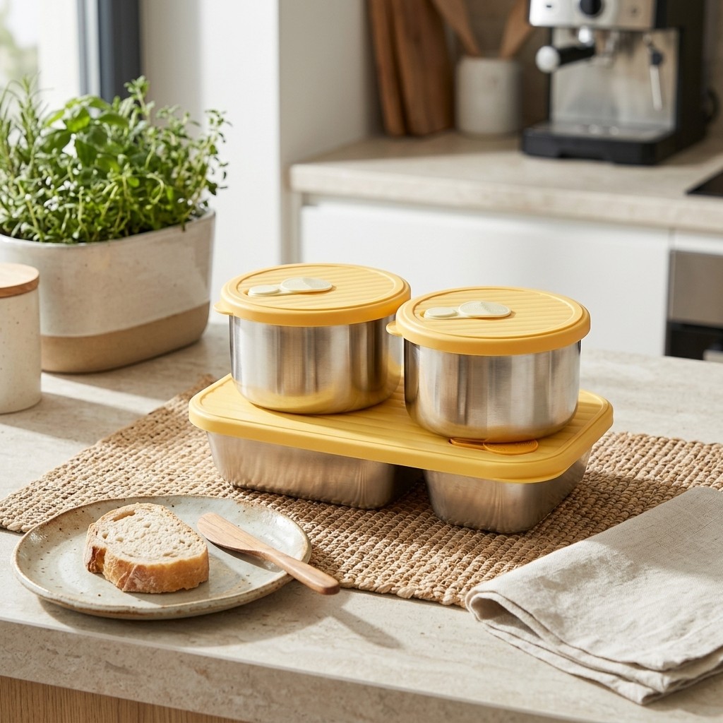 กล่องอาหารกลางวันสแตนเลส 304 ส - Food Storage Oven Safe บทวิจารณ์และราคา