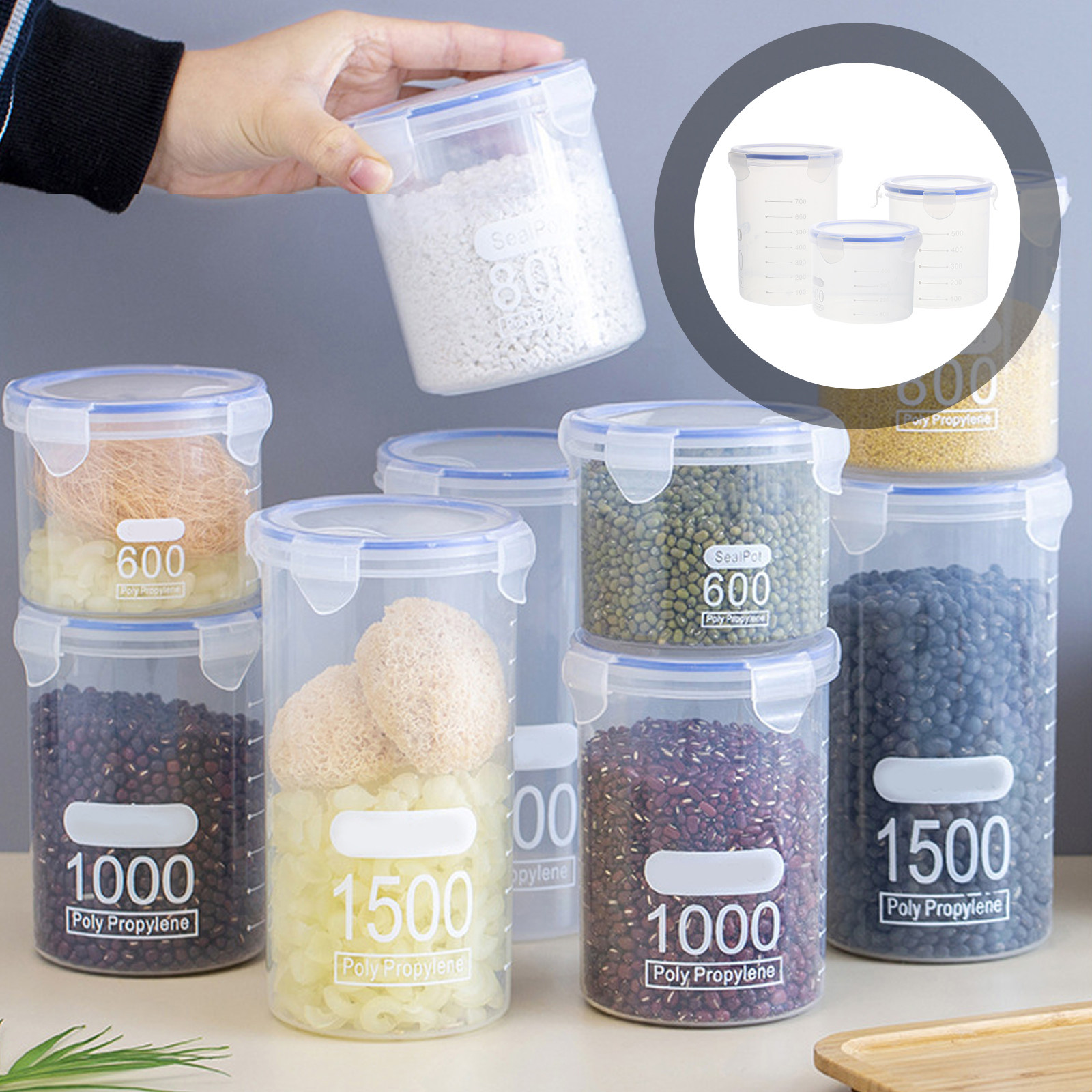 ชุดโหลเก็บอาหารแบบปิดผนึก 6 ชิ - Food Storage Containers บทวิจารณ์และราคา