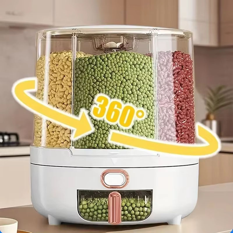 6-คอมพาร์เมนท์ 360 °   ภาชนะเก - Food Storage Meals บทวิจารณ์และราคา
